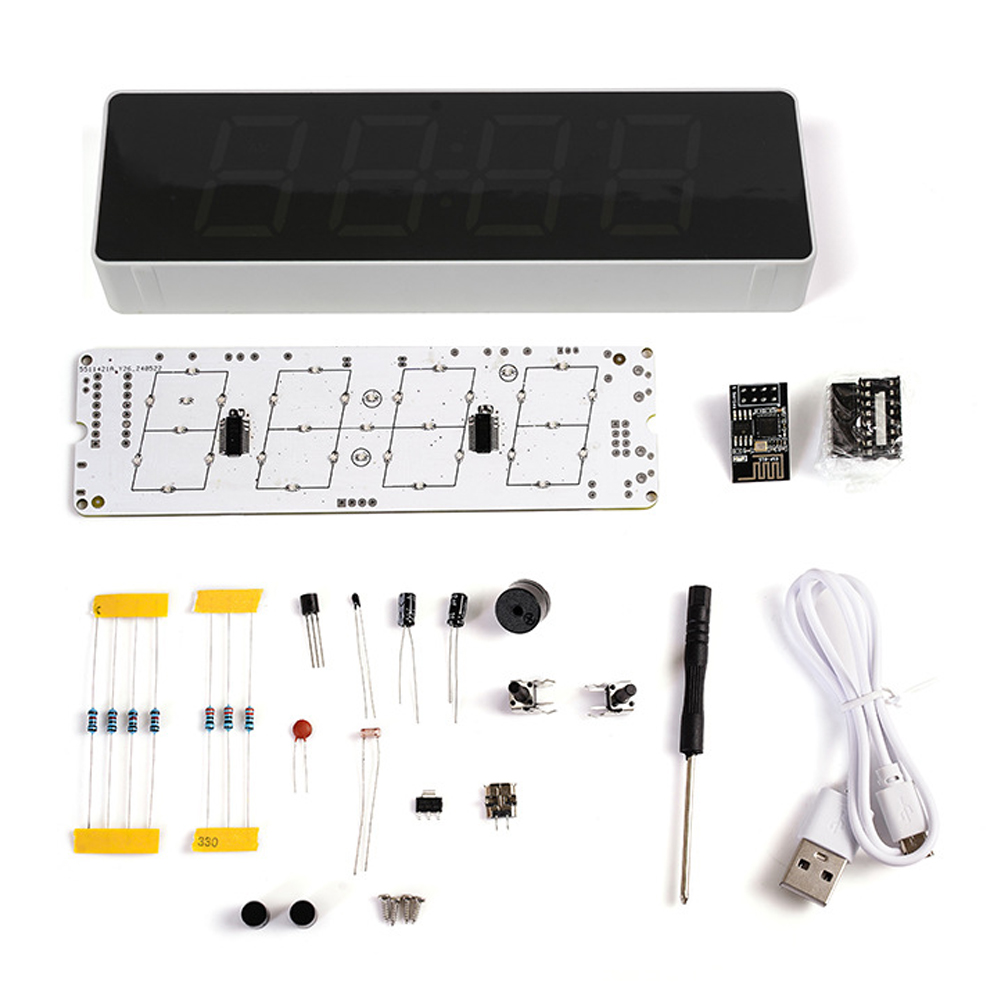 Smart Home Esp8266 - Kit d'horloge WiFi coloré, horloge électronique