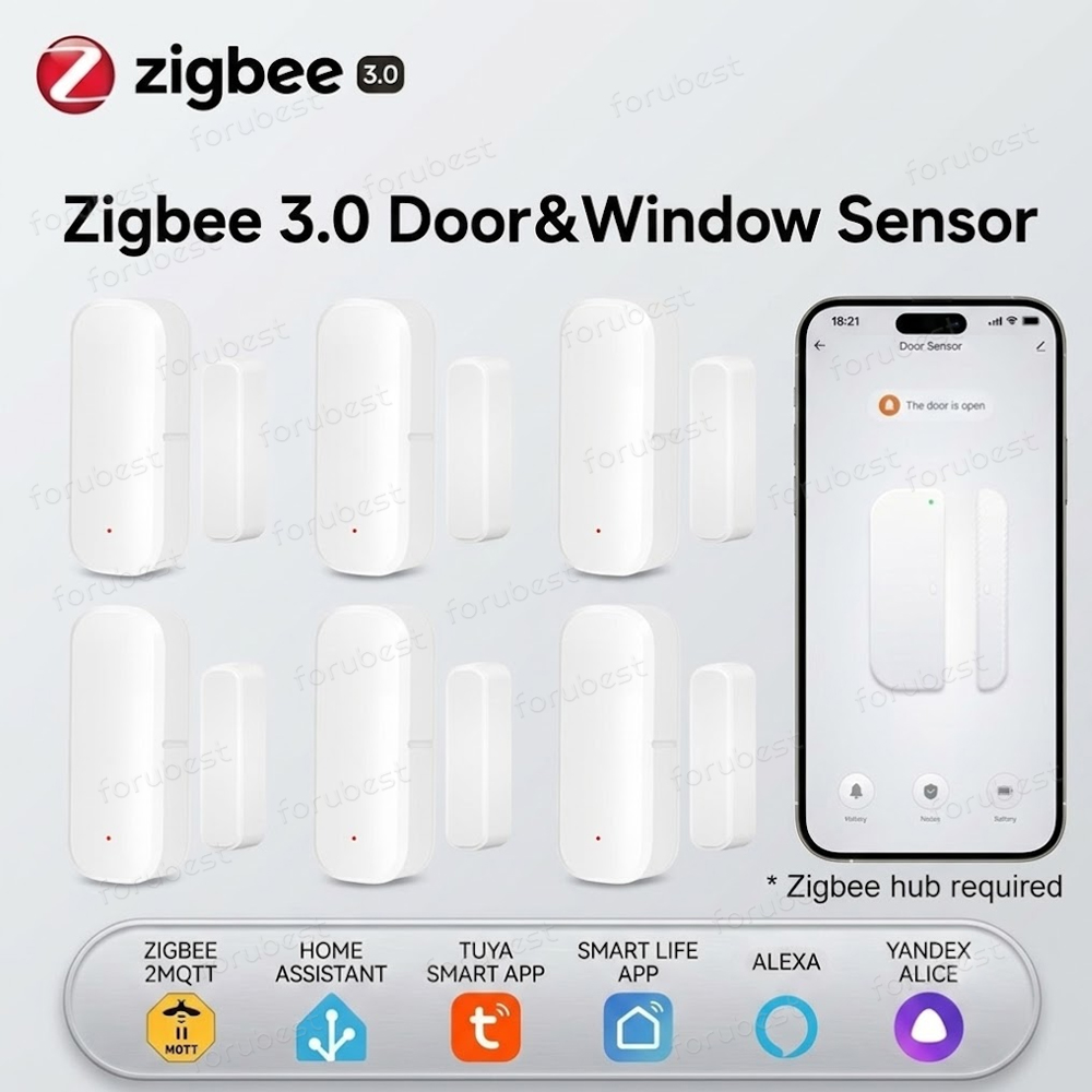Smart Home Website - Capteur de porte/fenêtre Zigbee 3.0, détecteur