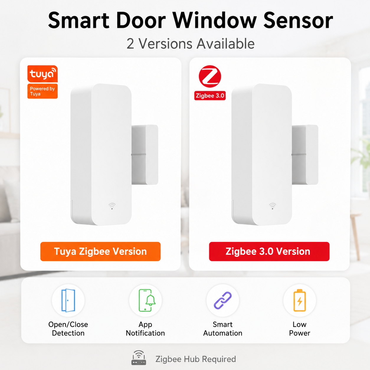 Smart Home Website - Capteur de contact pour porte et