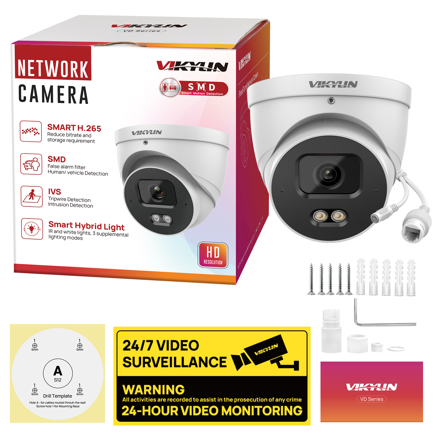 Smart Home Certification - Caméra de sécurité IP couleur 4MP