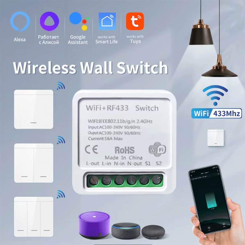 Smart Home Networking - Interrupteur intelligent WiFi Tuya, maison intelligente,
