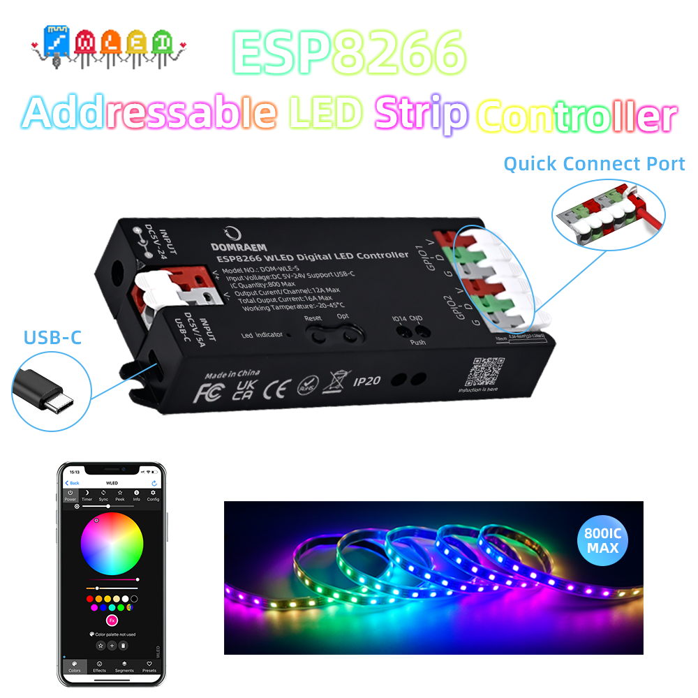 Smart Home Esp8266 - Domraem ESP8266 numérique WiFi LED de