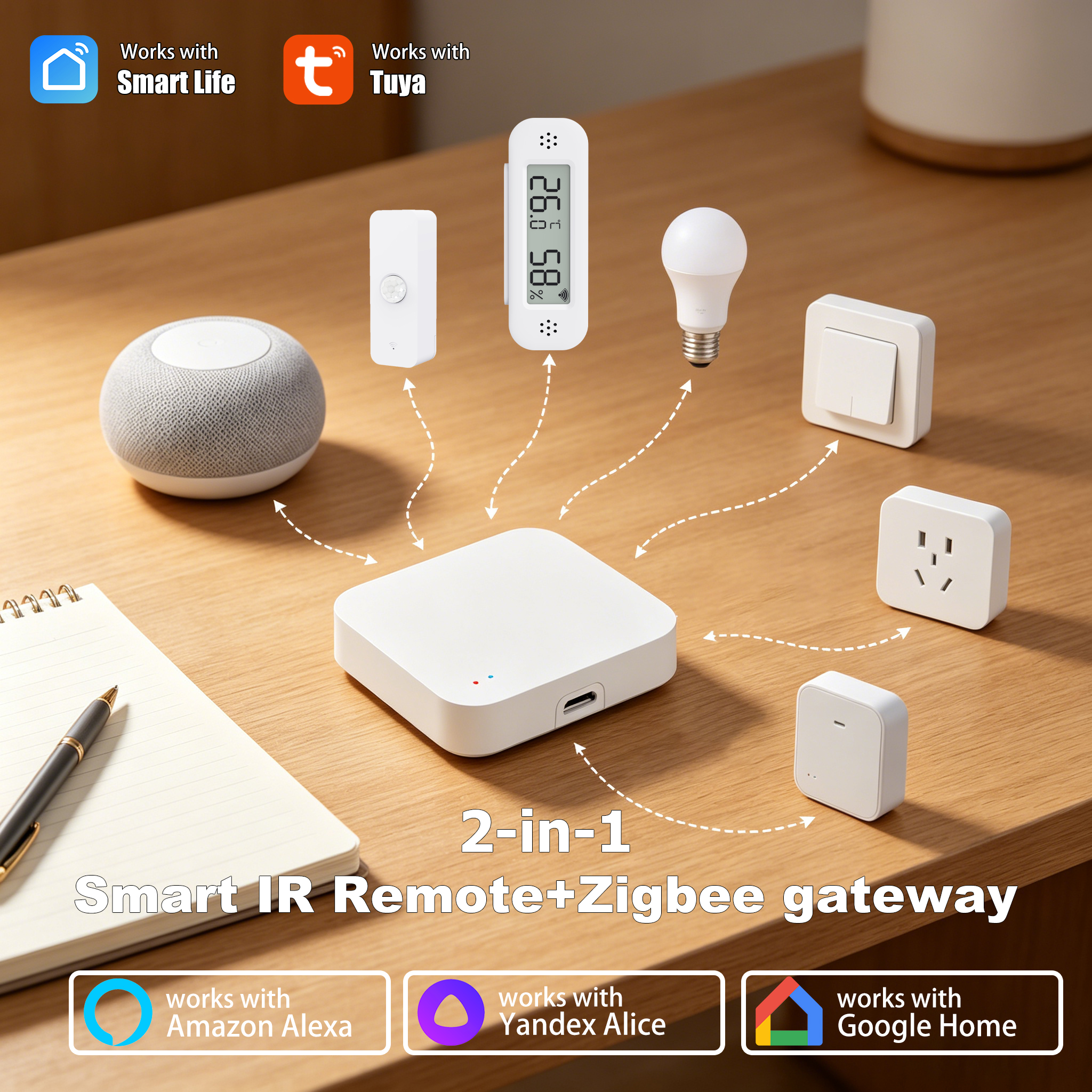 Smart Home Bridge - Passerelle Tuya Zigbee 3.0, Hub de