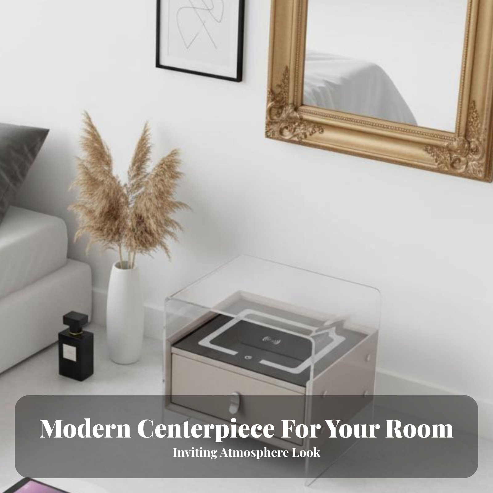 Smart Home Interior - Table de chevet intelligente à cadre