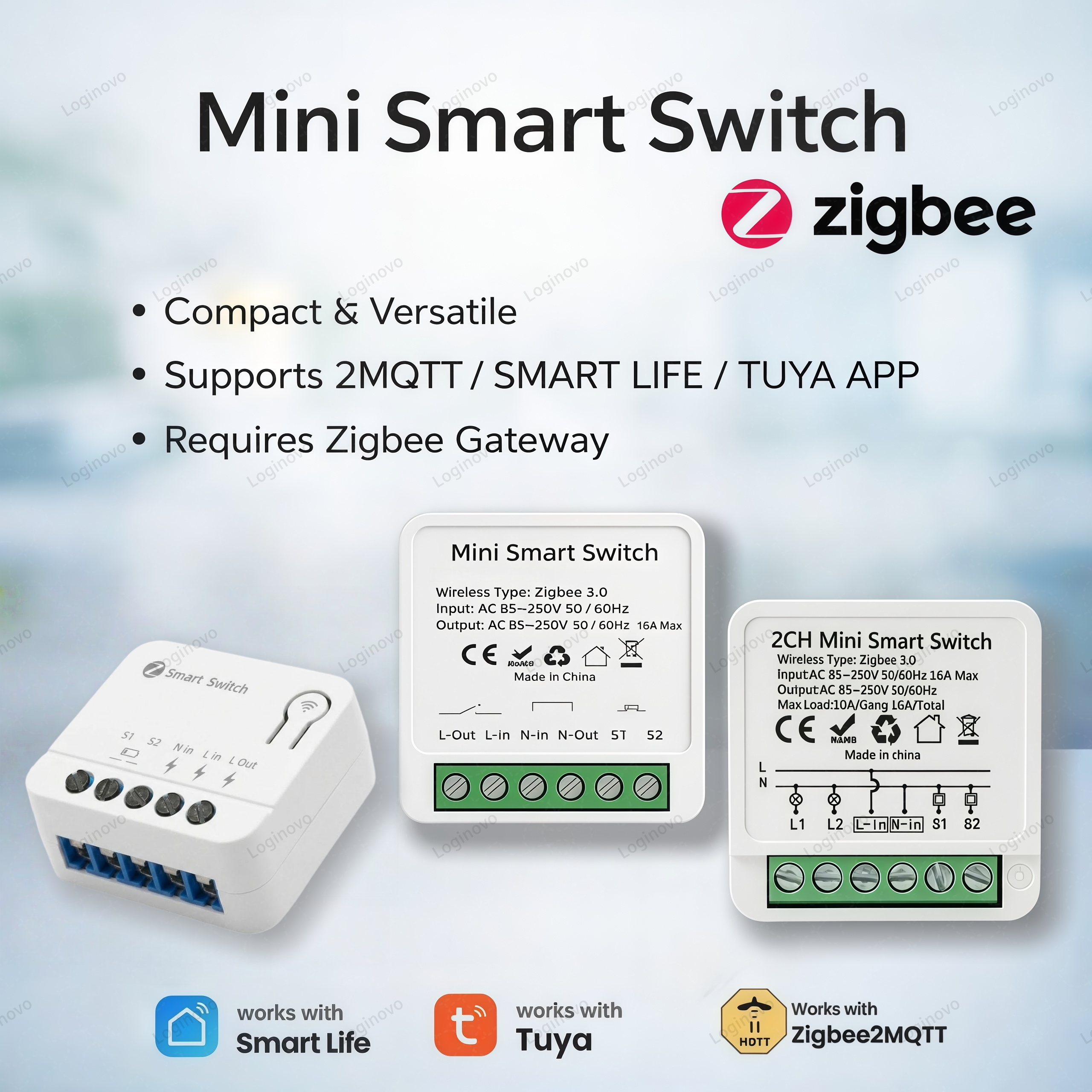 Smart Home Zigbee 3.0 - Module d'interrupteur intelligent Tuya Zigbee 3.0