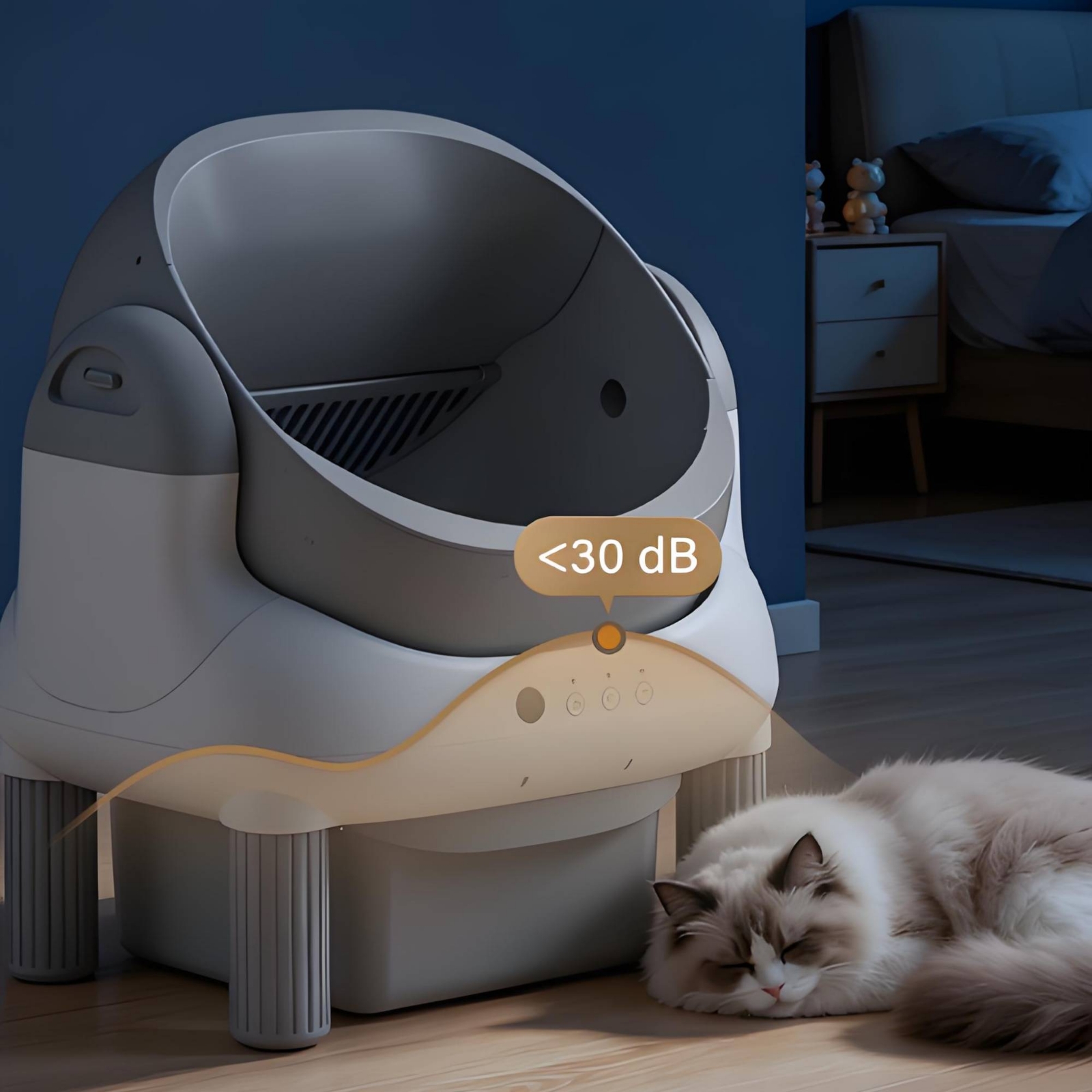 Smart Home Living Room - Bac à litière intelligent avec contrôle