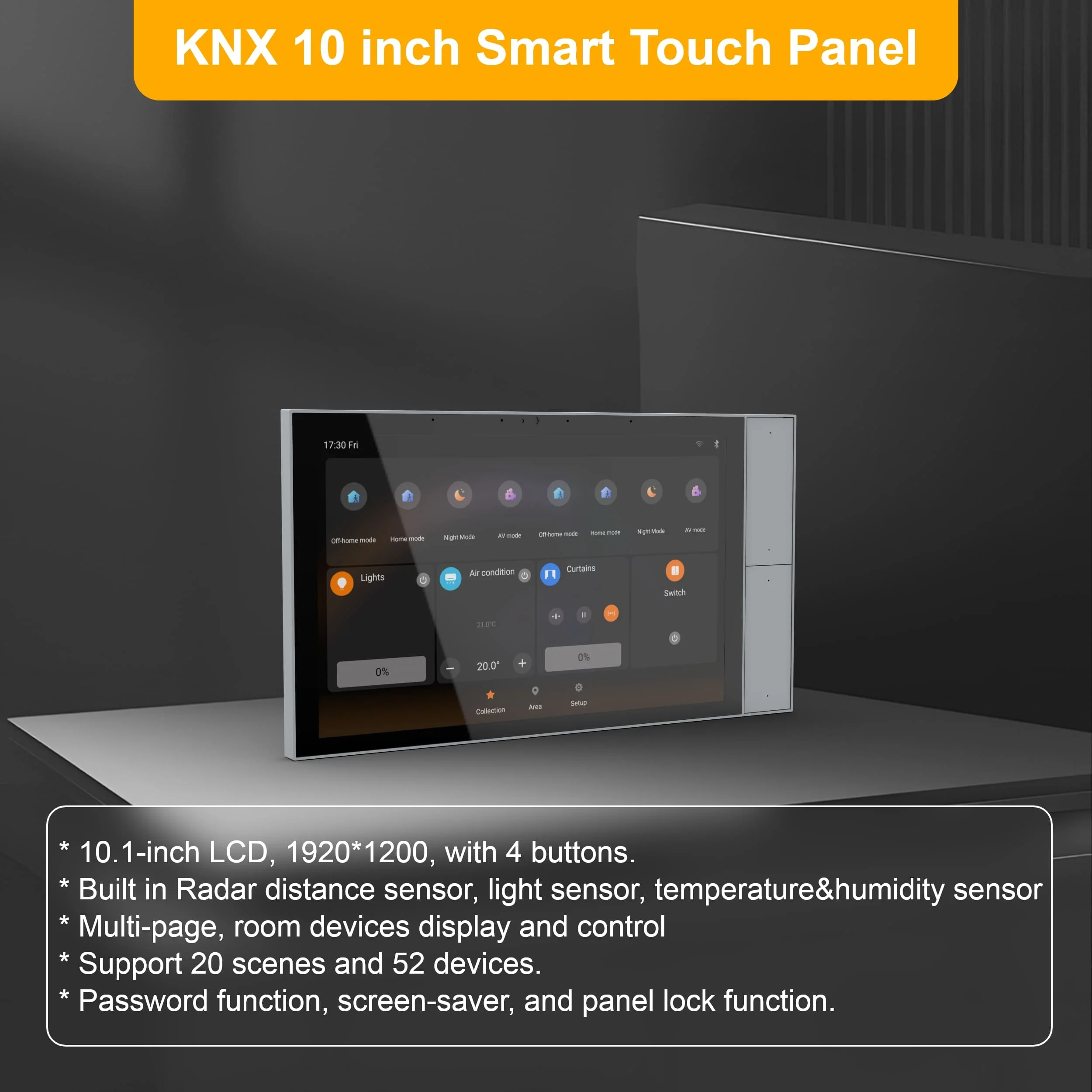 Panneau tactile intelligent 20 - Smart Home Automation avis et prix
