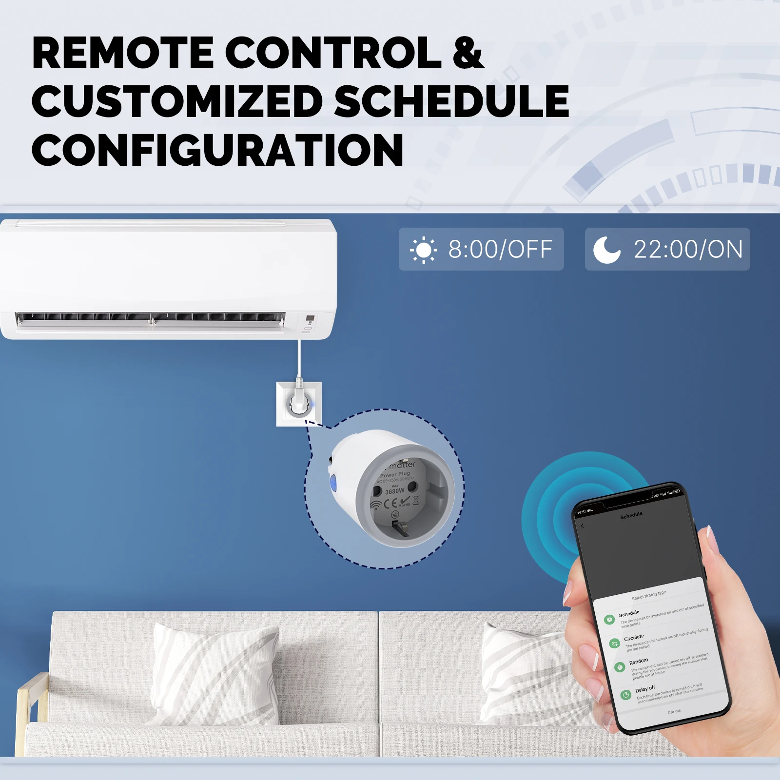MOES-Prise WiFi intelligente E - Smart Home Living Room avis et prix