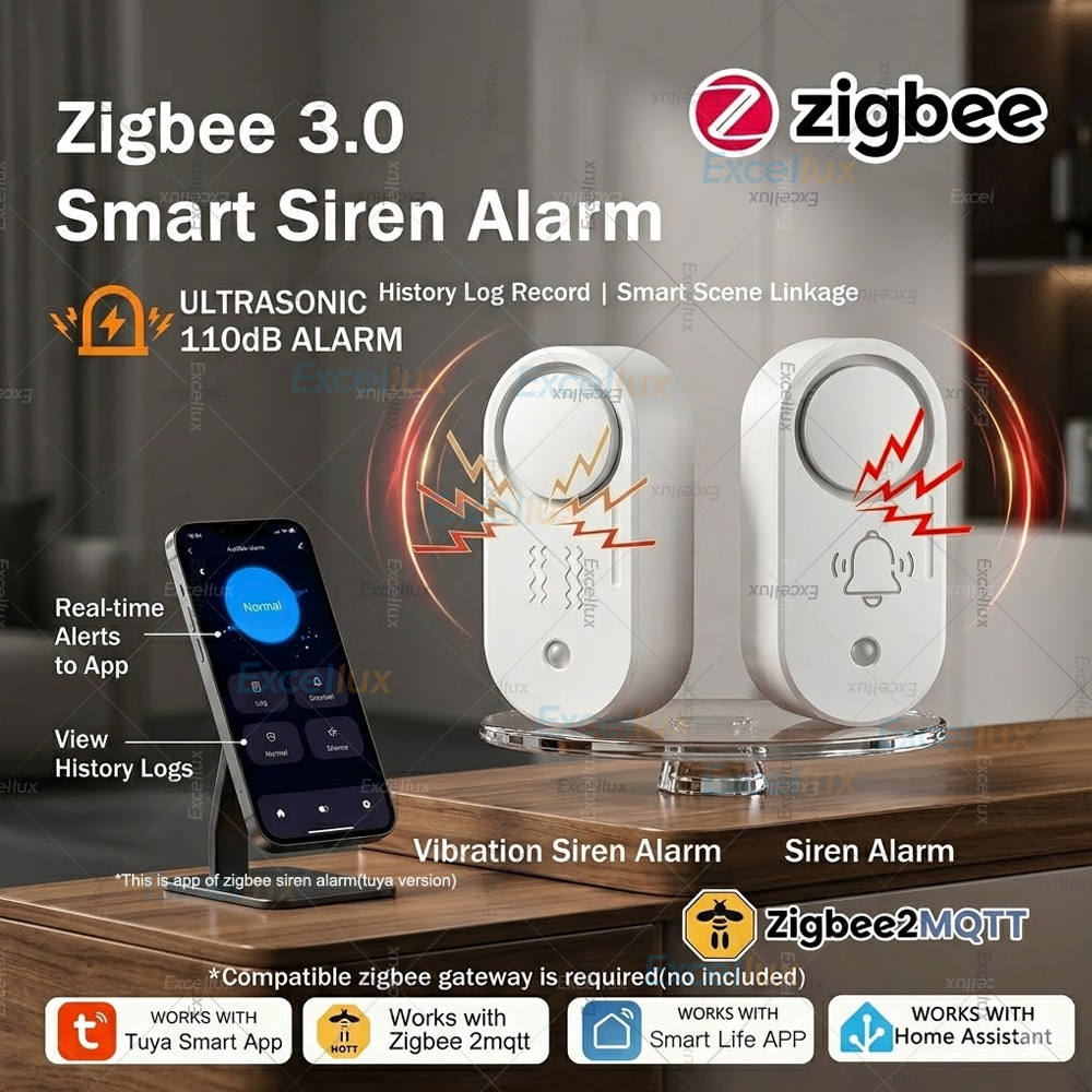 Alarme sirène Zigbee 3.0, 110  - Smart Home Zigbee 3.0 avis et prix
