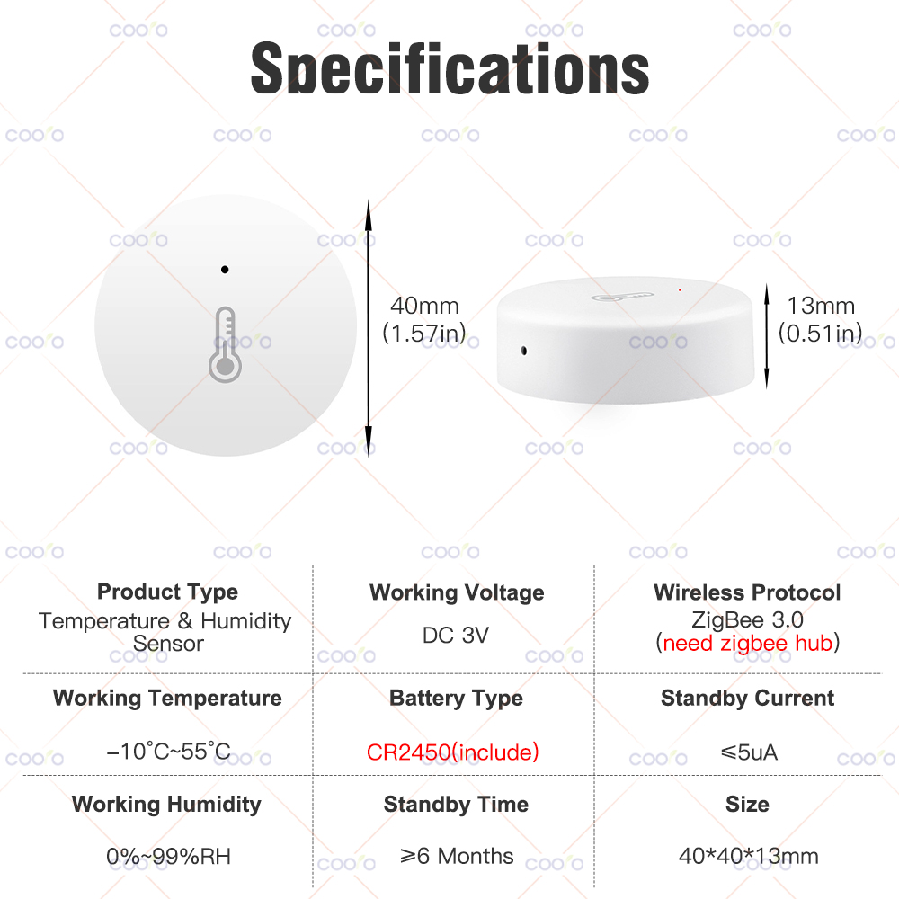 Tuya ZigBee – Mini capteur de  - Smart Home Website avis et prix