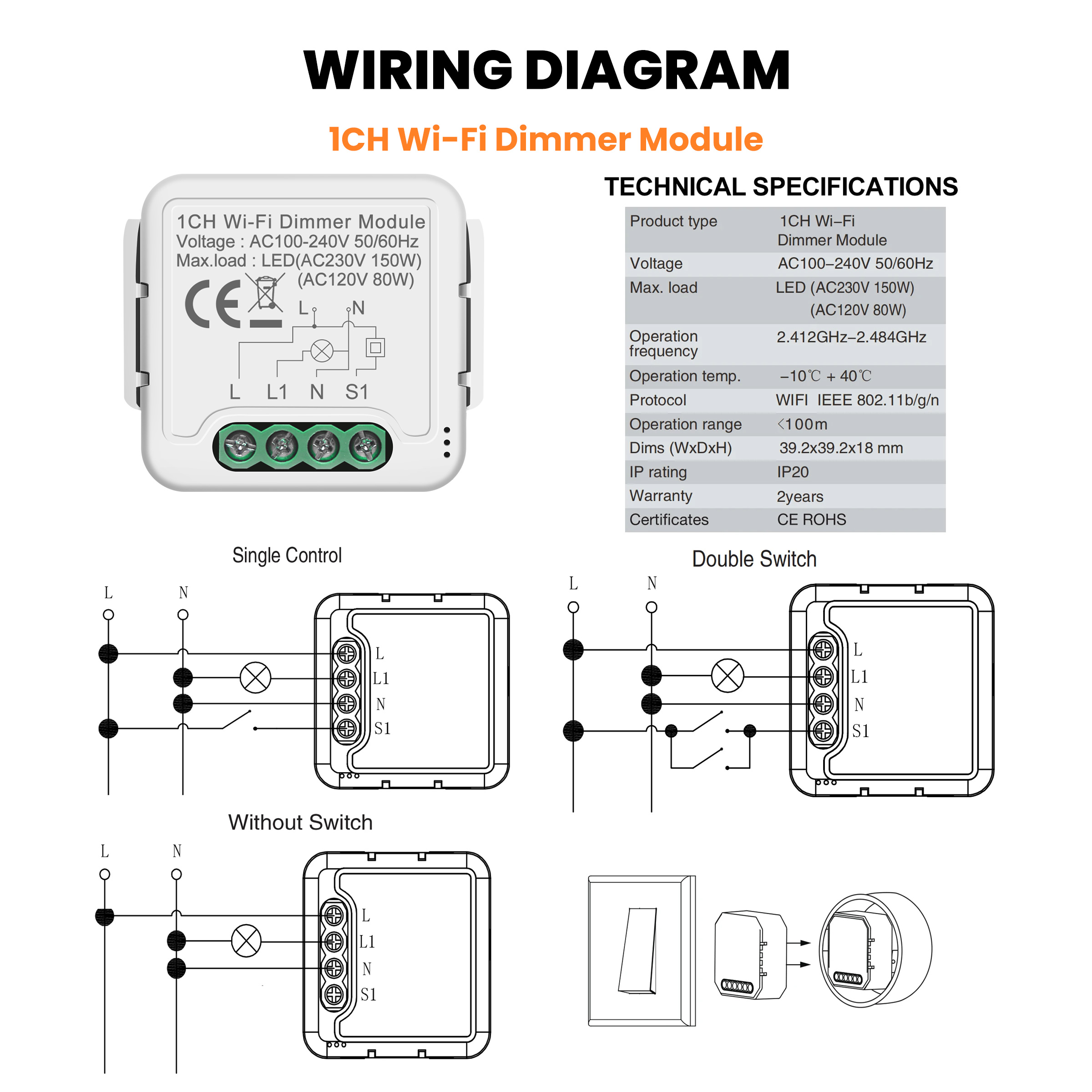 GIRIER-Tuya Smart WiFi Dimmer  - Smart Home Zigbee 3.0 avis et prix