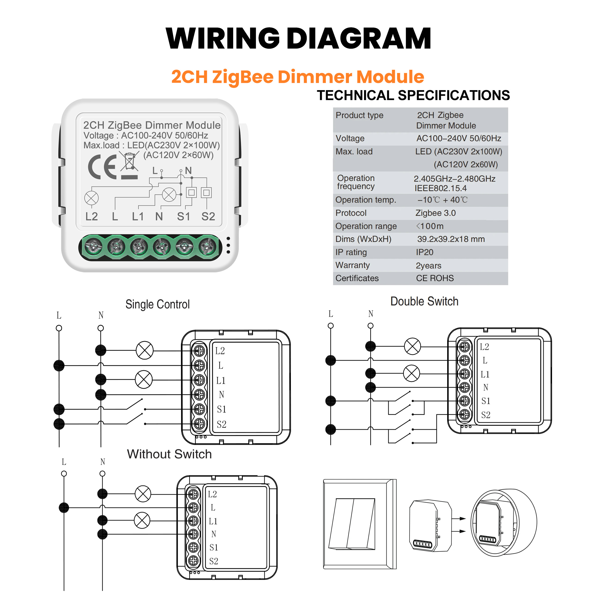 GIRIER-Tuya Smart WiFi Dimmer  - Smart Home Zigbee 3.0 avis et prix