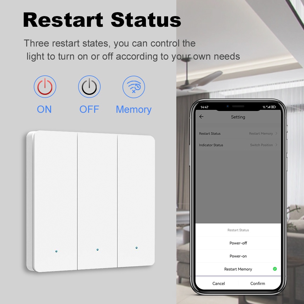 Interrupteur mural intelligent - Smart Home Voice Control avis et prix