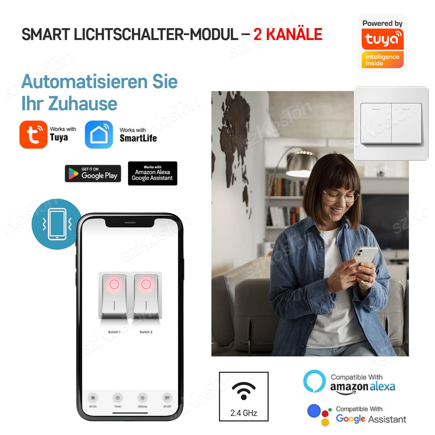 16A Tuya WiFi Module de commut - Smart Home Voice Control avis et prix