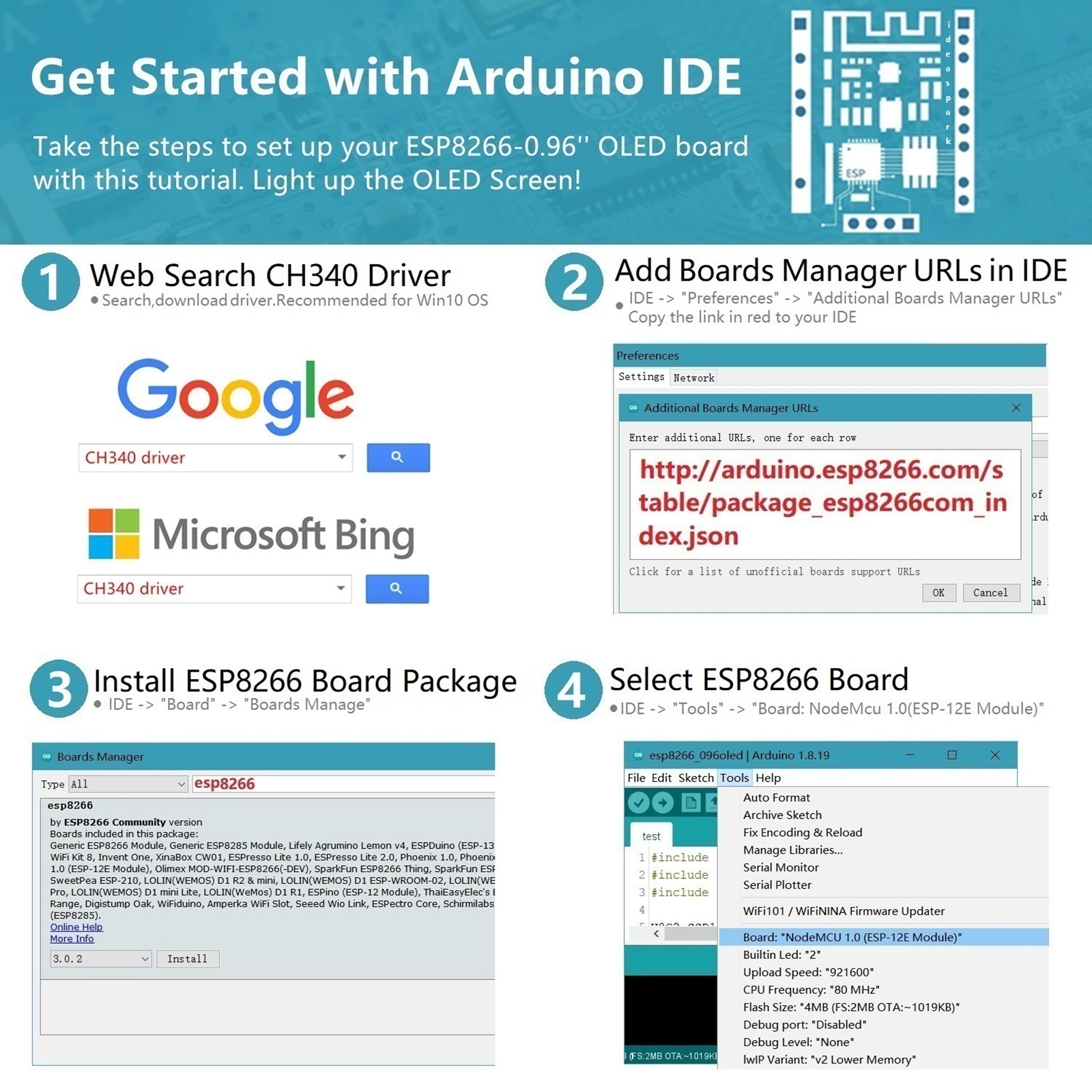 Carte de développement NodeMCU - Smart Home Esp8266 avis et prix