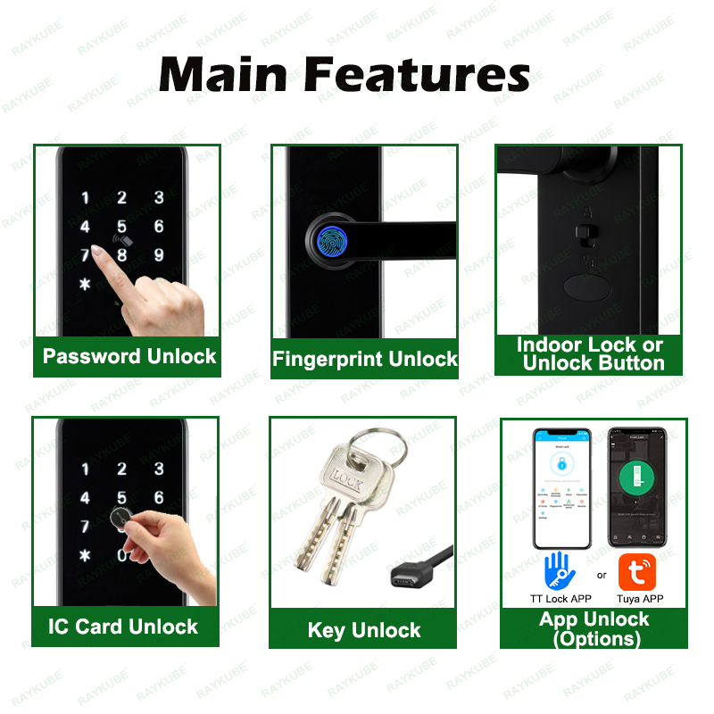 RAYKUBE K8 serrure de porte in - Smart Home Website avis et prix