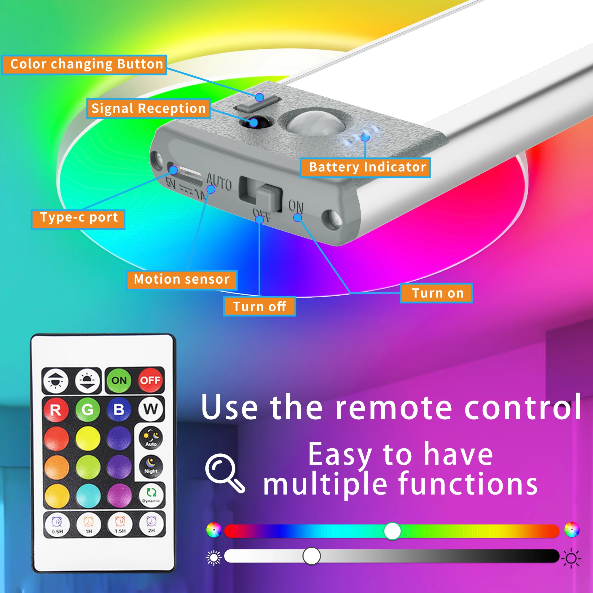 Lumières colorées rechargeable - Smart Home Living Room avis et prix