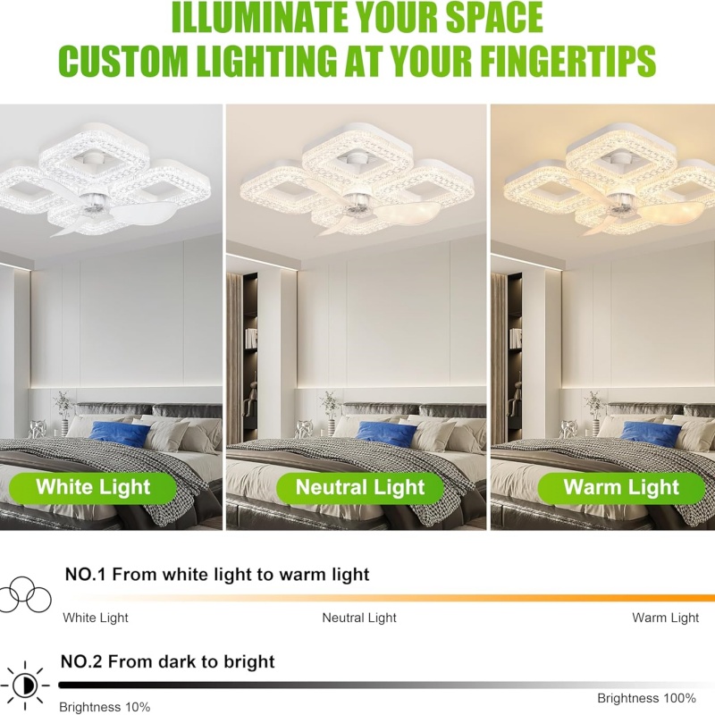 Ventilateur de plafond LED int - Smart Home Living Room avis et prix